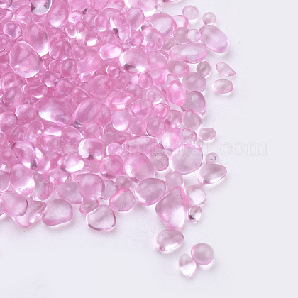 ガラスシードビーズ 染め 透明色 ネイルアートデコレーション用 穴なし ドリルなし チップ パールピンク 1 3x1 1 5x1 1 5mm 約450 G 袋の通販 Jp Pandahall Com
