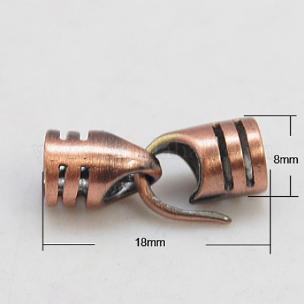 Brass S-Hook Clasps KK-E270-18x8mm-R-NR-1