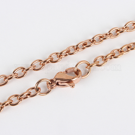 304 Stainless Steel Cable Chain for Necklace Making STAS-P045-06RG-1