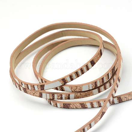 Imitation Leather Cords with Glitter Powder LC-R010-01F-1