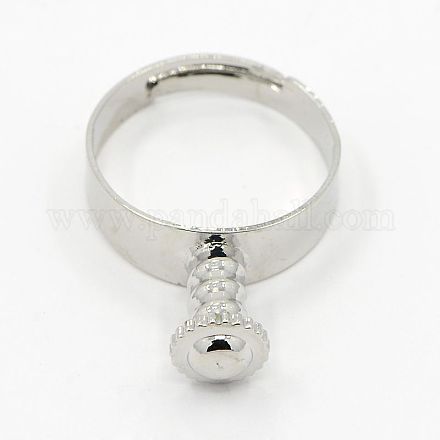 Les accessoires de base de l'anneau de doigt européen en laiton KK-D338-P-1