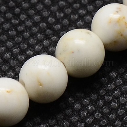 Brins de perles de magnésite naturelle TURQ-G103-6mm-1