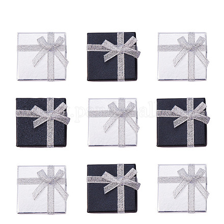 Benecreat 12 Packung Ring Geschenkbox mit Schaumstoff und Samteinsatz kleine harte Geschenkbox für Ringohrringschmuck CBOX-BC0001-02-1