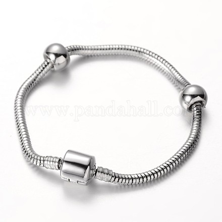 304 fabricación de pulseras de cadenas de serpiente de estilo europeo de acero inoxidable STAS-I047-02C-1
