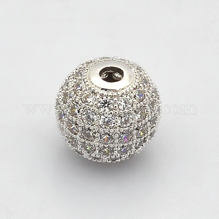 Perles de zircone cubique de grade AAA de micro pave KK-E711-116-6mm-P-NR-1