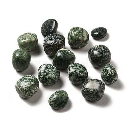 Perles de jaspe tache verte naturelle G-G979-A13-1