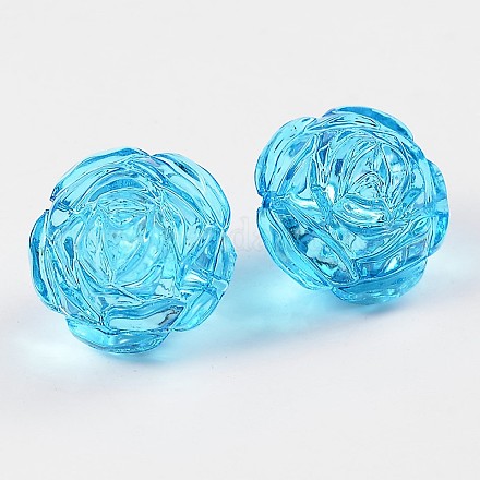 Transparent Acrylic Beads PL305Y-7-1