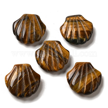 Natural Tiger Eye Carved Healing Shell Figurines G-K353-03D-1
