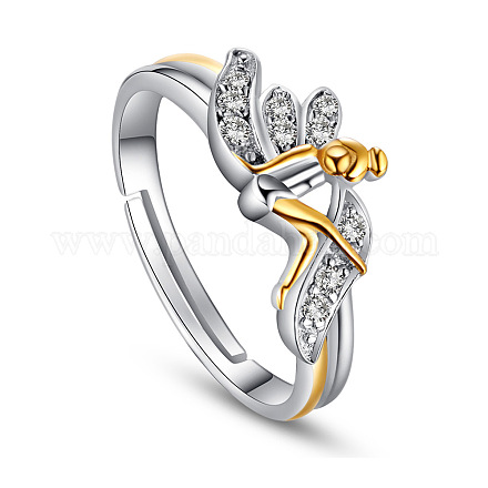 SHEGRACE Creative Design Rhodium Plated 925 Sterling Silver Finger Ring JR190A-1