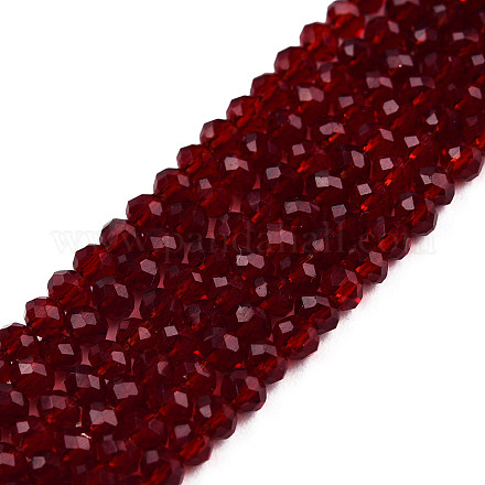 Transparent Glass Beads Strands X-GLAA-R200-C20-1