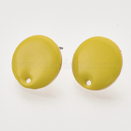 Accessoires de clous d'oreilles émaillés de fer IFIN-N003-02C-1