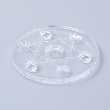アクリルディスプレイフレーム  水晶玉ダイアプレイ用  フラットラウンド  透明  10x1.2cm ODIS-WH0020-03A-1