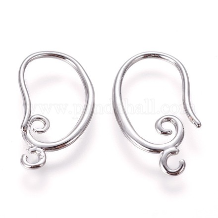 Brass Earring Hooks KK-L177-27P-1