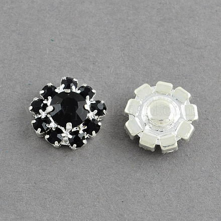 Shining Garment Accessories Flower Brass Grade A Rhinestone Findings Cabochons RB-S022-01A-1