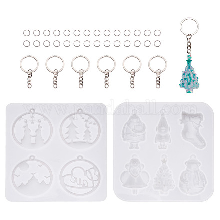 PandaHall Jewelry Christmas Theme Pendant Silicone Molds DIY-PJ0001-19-1
