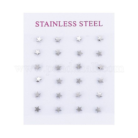 304 Stainless Steel Stud Earrings EJEW-F163-03P-1