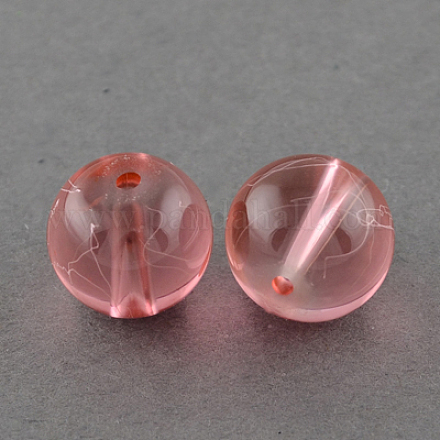 Строковые прозрачные стеклянные бусины в нитях GLAD-Q012-4mm-01-1