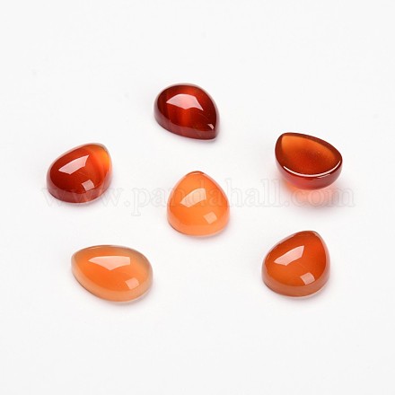 Cabochons d'agate rouge naturelle teints en larme G-J300-22-12x16mm-1