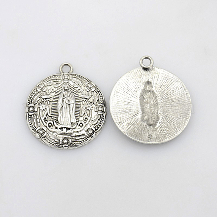 Alloy Lady of Guadalupe Pendants X-PALLOY-A20033-AS-LF-1
