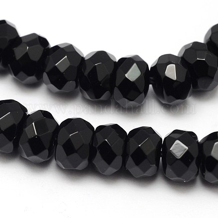 Natural Black Onyx Beads Strands G-D710-A-07-1