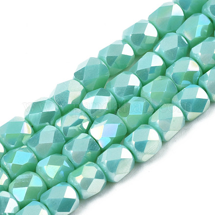 Electroplate Glass Beads Strands EGLA-N002-13-A07-1