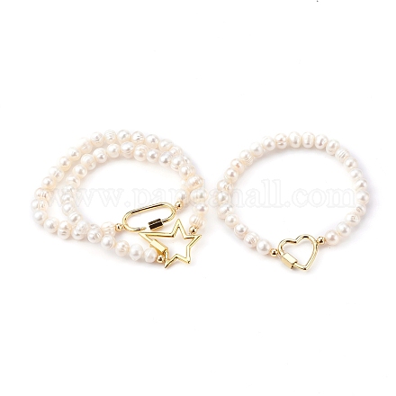 Brass Link Bracelets Set BJEW-JB05955-1