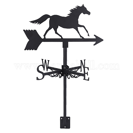 Superdant 1 шт. флюгер скачущая лошадь орнамент флюгер флюгер металлический флюгер для декора сада дом декоративный открытый сад инструмент для измерения ветра AJEW-WH0034-62-1