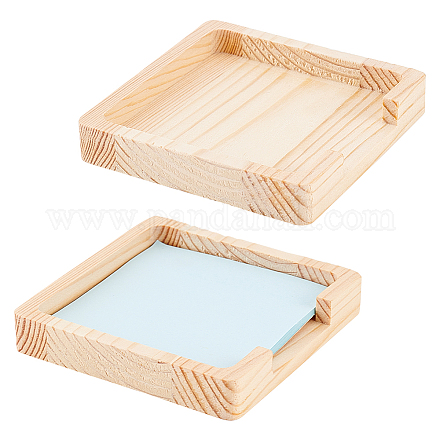 Porta note adesive in legno WOOD-WH0001-07D-1