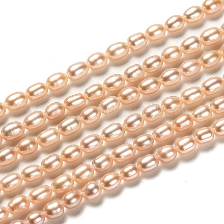 Fili di perle di perle d'acqua dolce coltivate naturali PEAR-J005-63B-01-1