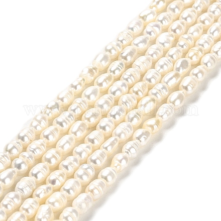 Fili di perle di perle d'acqua dolce coltivate naturali PEAR-E016-164-1
