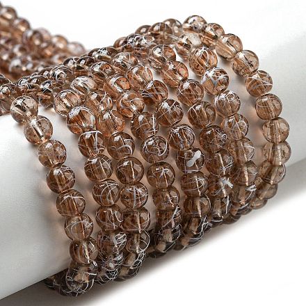 Chapelets de perles en verre transparent drawbench GLAD-Q012-4mm-10-1