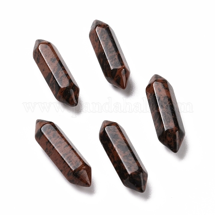 Perles d'obsidienne en acajou synthétique G-K330-16-1