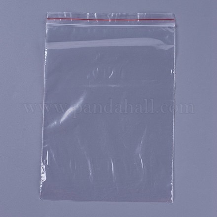 プラスチックジップロックバッグ  再封可能な包装袋  トップシール  セルフシールバッグ  長方形  透明  22x15cm  片側の厚さ：1.6ミル（0.04mm） OPP-Q001-15x22cm-1