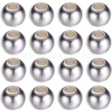 Pandahall Elite ca. 50 Stück Gestellbeschichtung und Vakuumbeschichtung Messing runde Perlenabstandshalter KK-PH0004-13S-RS-1