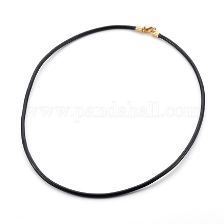 Leather Cord Necklace Making X-MAK-L018-06C-01-1