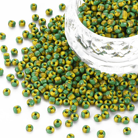8/0 Two Tone Opaque Glass Seed Beads SEED-T006-01B-A05-1