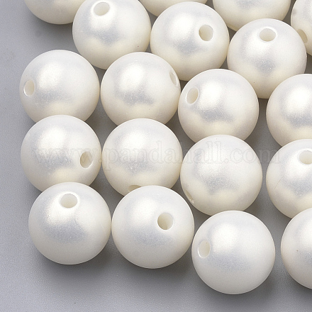 Perles acryliques de style peint par pulvérisation MACR-T010-18mm-08-1