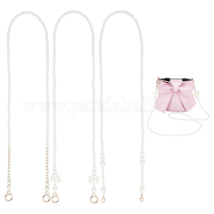 Wadorn 3 piezas 3 estilos plástico imitación perla bolsa correa cadenas AJEW-WR0001-90-1