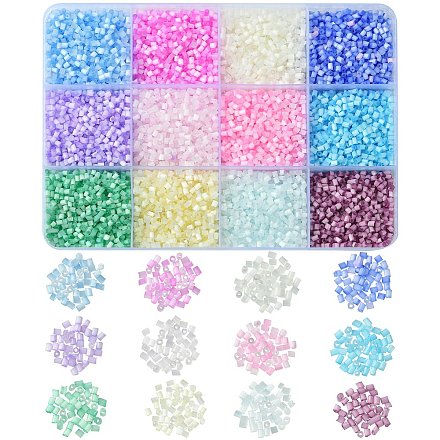 12300 pièces 12 couleurs perles de clairon rondes en verre imitation oeil de chat GLAA-CJ0002-18-1