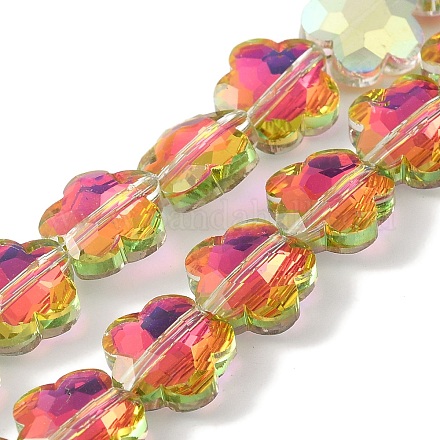 Chapelets de perles en verre électroplaqué&nbsp;EGLA-B006-04A-HP02-1