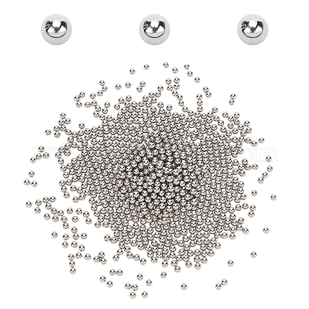 Edelstahl polierte Perlen STAS-WH0022-09P-1
