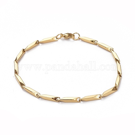 Placage ionique (ip) unisexe 201 bracelets en chaîne à maillons en acier inoxydable BJEW-L637-35B-G-1