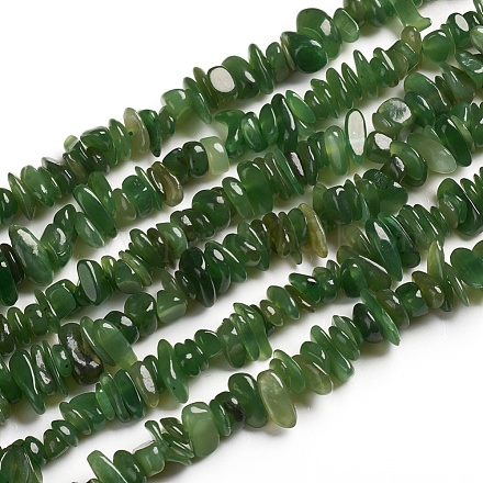 Natürliche grüne Jaspis Perlenstränge G-D0002-C42-1