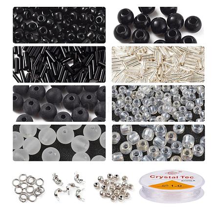 Kit de fabricación de conjunto de joyas de cuentas de semillas de vidrio diy DIY-YW0004-23-1