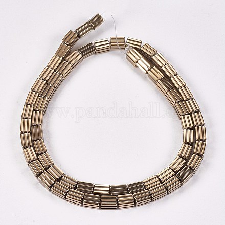Electroplate Non-magnetic Synthetic Hematite Beads Strands G-P367-K-01-1