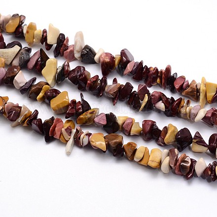 Chapelets de perles en mokaite naturel G-O049-B-20-1