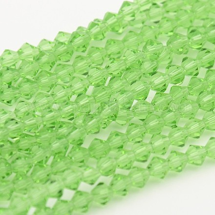 Chapelets de perles en verre à facettes bicone X-EGLA-P017-4mm-01-1