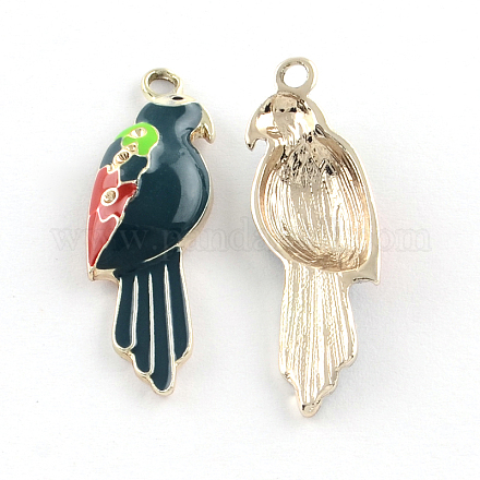 Подвески для попугаев с эмалью из легкого золота ENAM-Q420-03-1