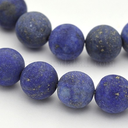 Natural Lapis Lazuli Round Beads Strands G-D660-8mm-1