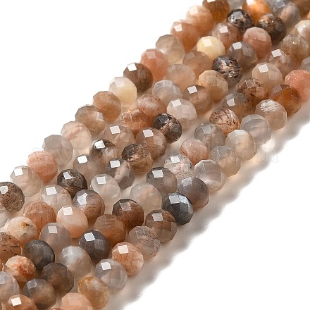 Natural Multi-Moonstone Beads Strands G-I341-06-1